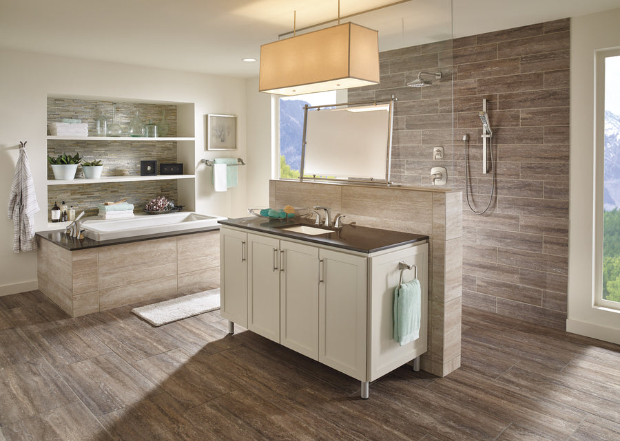 Tesla Widespread Two-Handle Bathroom Faucet in Stainless