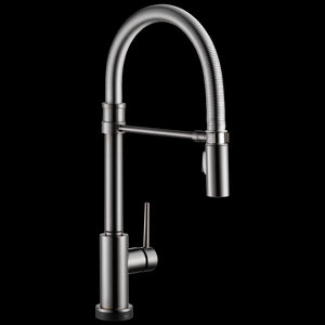 Trinsic Pull-Down Kitchen Faucet in Black Stainless