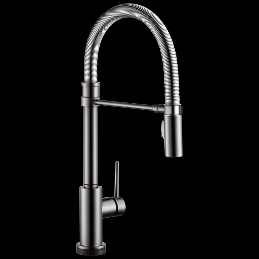 Trinsic Pull-Down Kitchen Faucet in Black Stainless