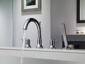 Trinsic Two-Handle Roman Tub Filler in Chrome with Hand Shower