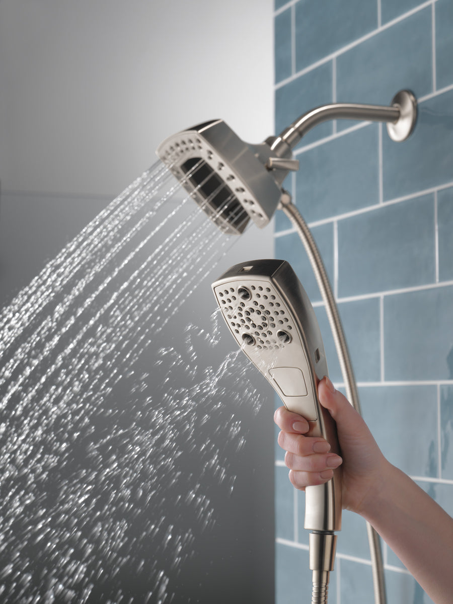 Universal Showering 2.5 gpm 5-Setting 2 in 1 Showerhead in Lumicoat Stainless