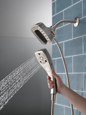 Universal Showering 2.5 gpm 5-Setting 2 in 1 Showerhead in Lumicoat Stainless
