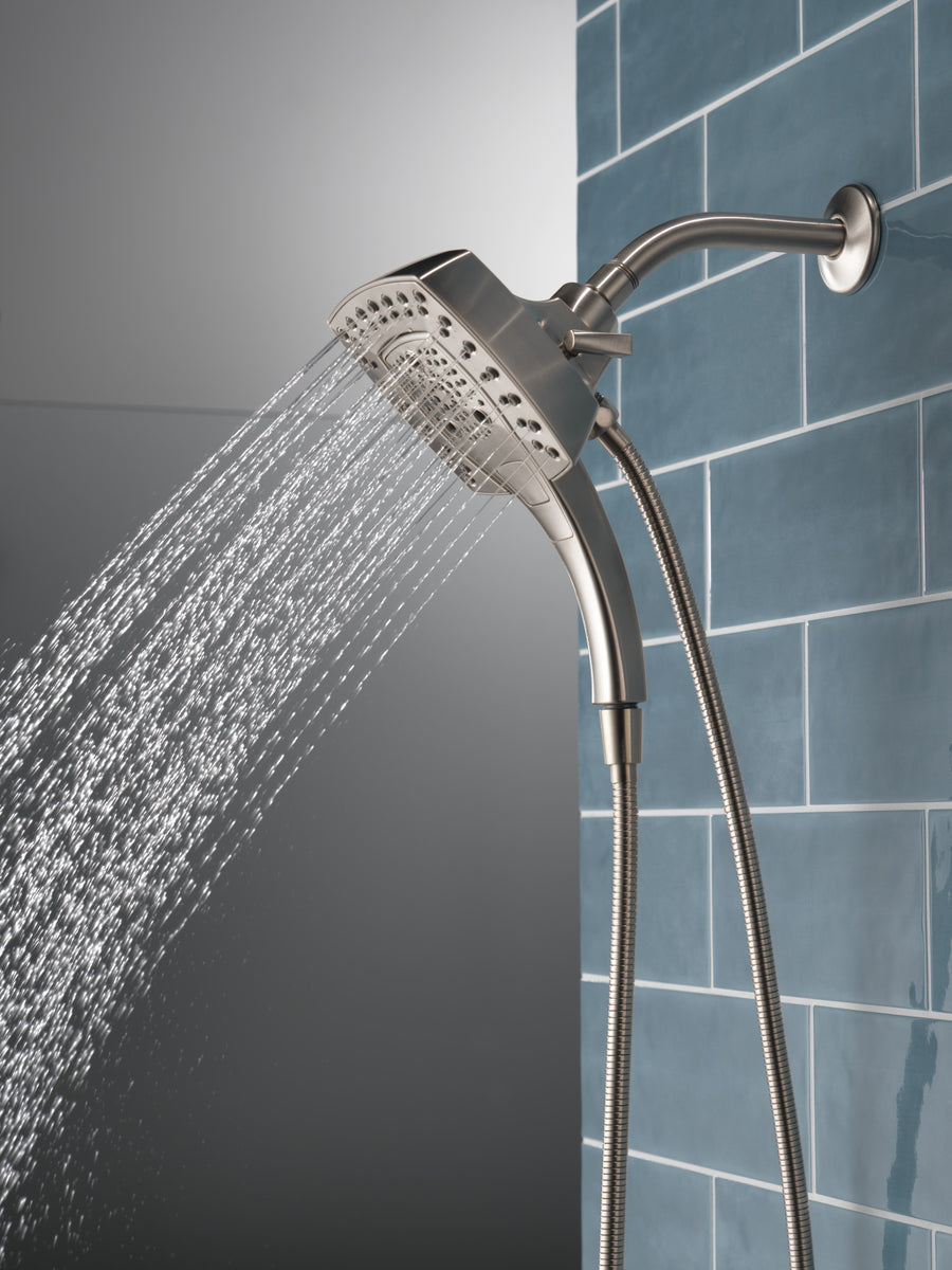 Universal Showering 2.5 gpm 5-Setting 2 in 1 Showerhead in Lumicoat Stainless