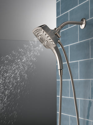Universal Showering 2.5 gpm 5-Setting 2 in 1 Showerhead in Lumicoat Stainless