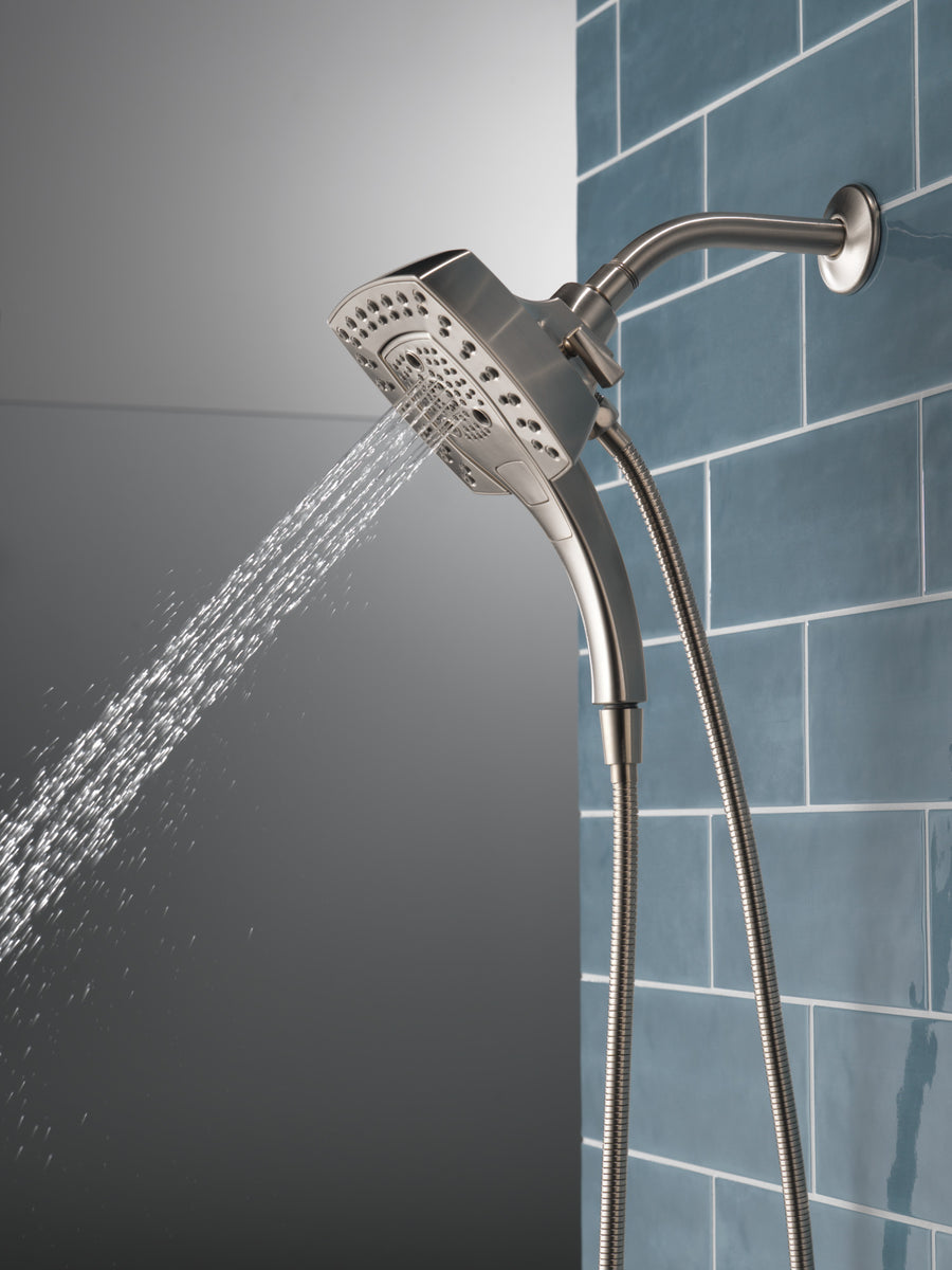 Universal Showering 2.5 gpm 5-Setting 2 in 1 Showerhead in Lumicoat Stainless