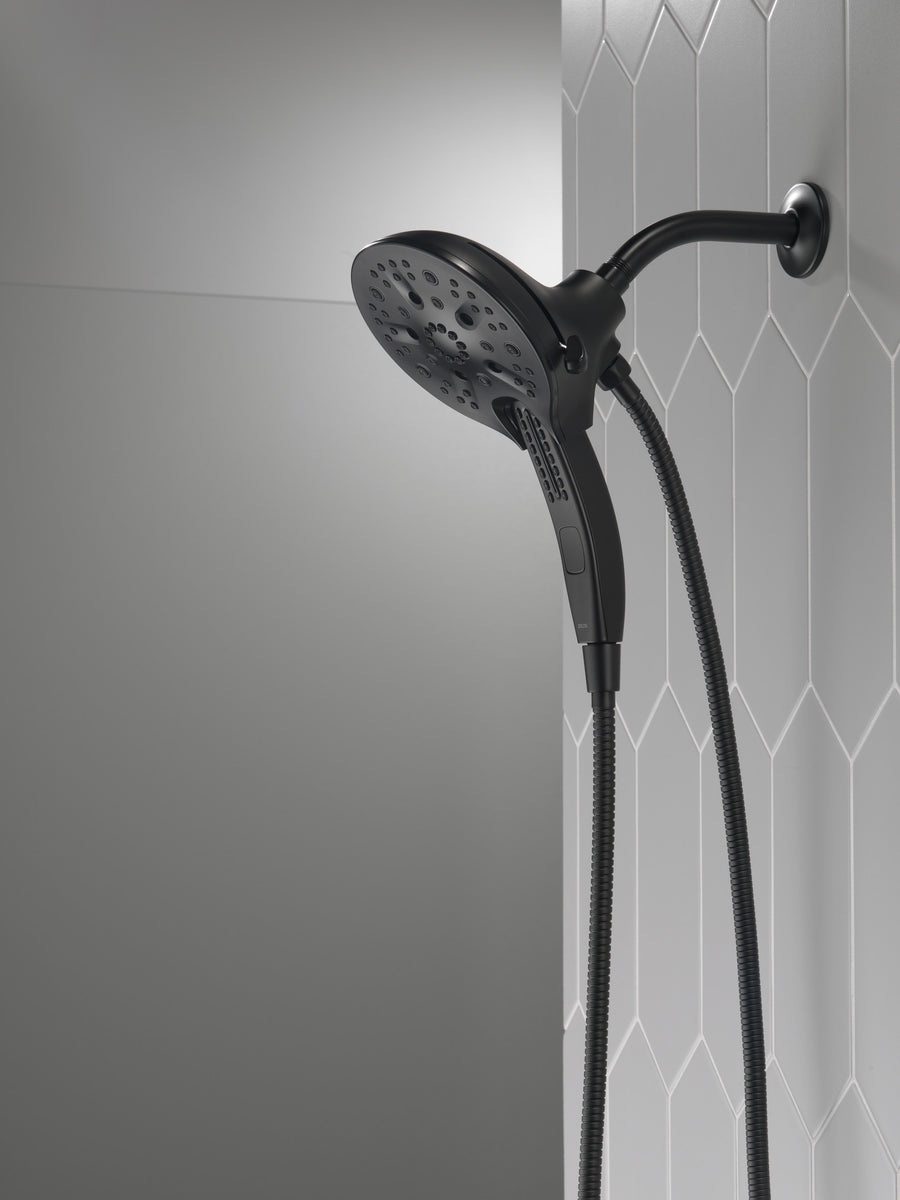 Universal Showering 2.5 gpm 2 in 1 Showerhead in Matte Black with Hand Shower