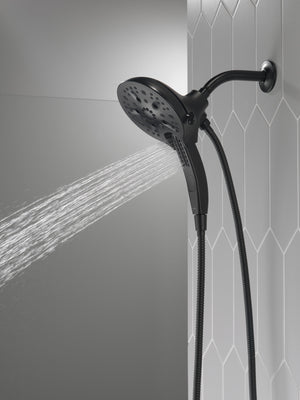 Universal Showering 2.5 gpm 2 in 1 Showerhead in Matte Black with Hand Shower