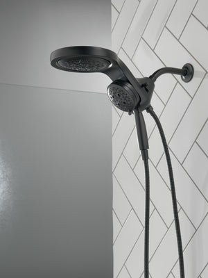 Universal Showering 1.75 gpm 5-Setting 2 in 1 Showerhead in Matte Black with Hand Shower