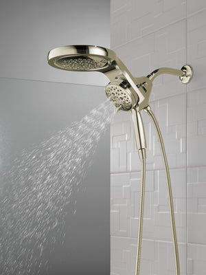 Universal Showering 2.5 gpm 5-Setting 2 in 1 Showerhead in Polished Nickel with Hand Shower