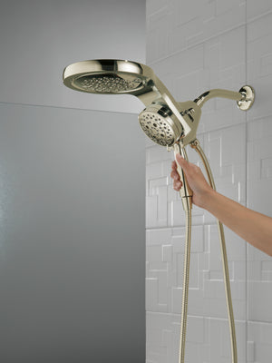 Universal Showering 2.5 gpm 5-Setting 2 in 1 Showerhead in Polished Nickel with Hand Shower