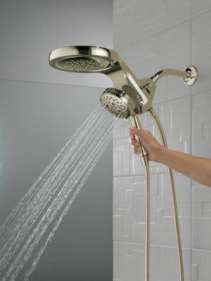 Universal Showering 2.5 gpm 5-Setting 2 in 1 Showerhead in Polished Nickel with Hand Shower
