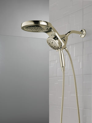Universal Showering 2.5 gpm 5-Setting 2 in 1 Showerhead in Polished Nickel with Hand Shower