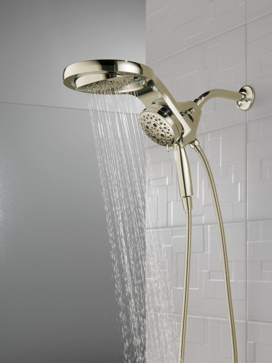 Universal Showering 2.5 gpm 5-Setting 2 in 1 Showerhead in Polished Nickel with Hand Shower