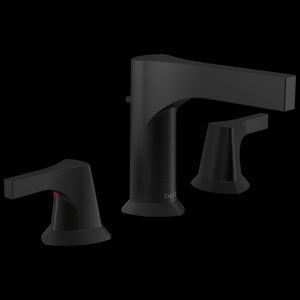 Zura Widespread Two-Handle Bathroom Faucet in Matte Black
