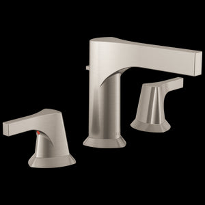 Zura Widespread Two-Handle Bathroom Faucet in Stainless