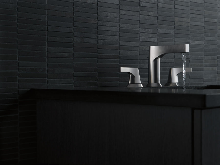 Zura Widespread Two-Handle Bathroom Faucet in Stainless