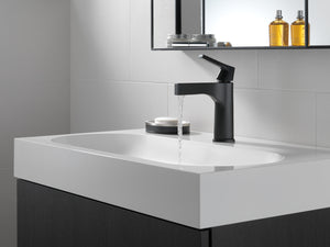 Zura Single-Handle Bathroom Faucet in Matte Black - Drain Included