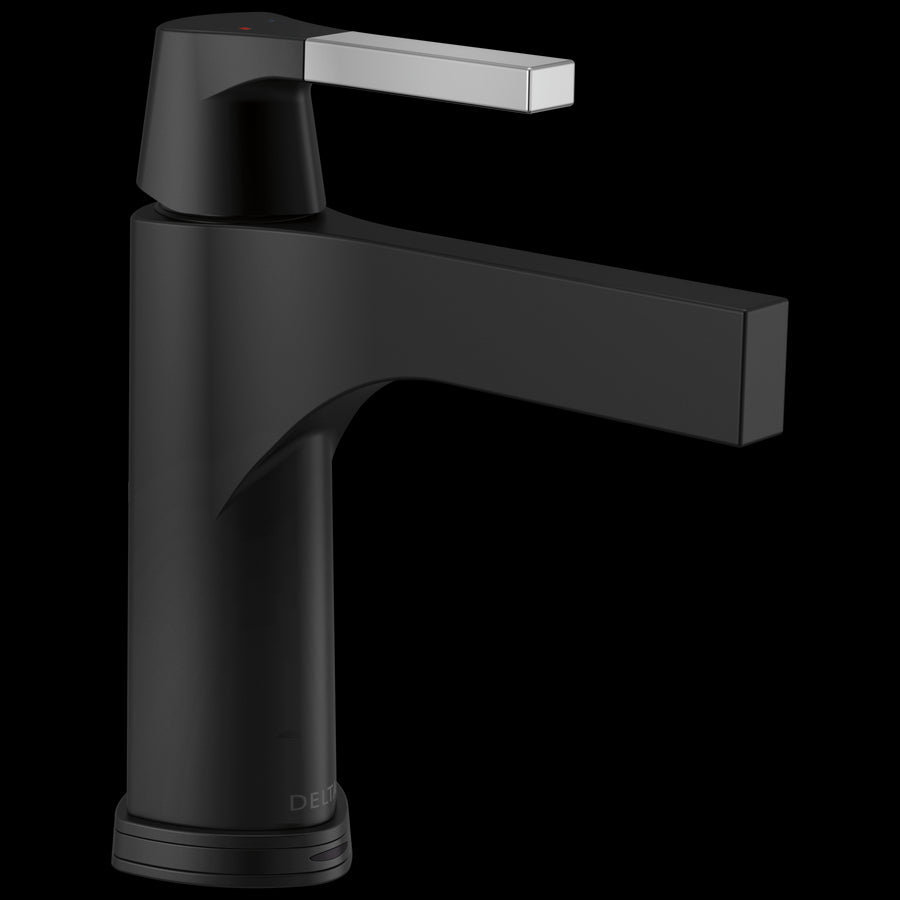 Zura Single-Handle Touchless Bathroom Faucet in Chrome and Matte Black - Drain Included