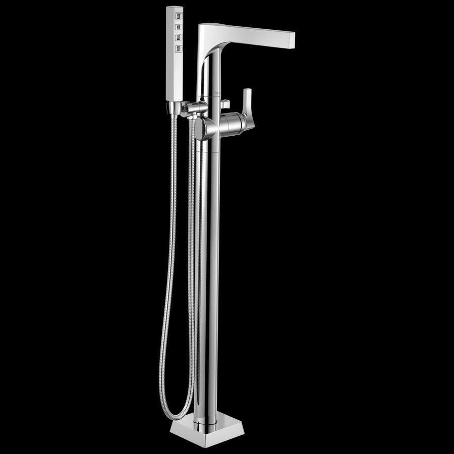 Zura Single-Handle Freestanding Roman Tub Filler in Chrome