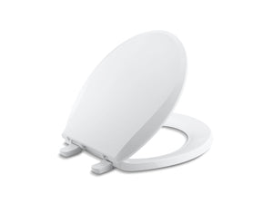 Cachet Quick-Release Round Toilet Seat in Biscuit