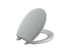 Lustra Quick-Release Round Toilet Seat in Ice Grey