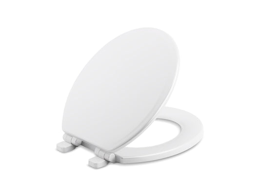 Ridgewood Quiet-Close Round Toilet Seat in White