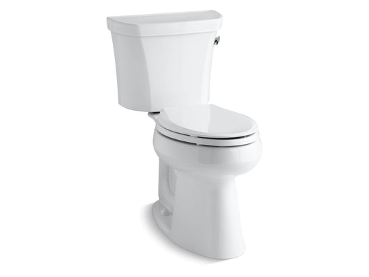 Highline Comfort Height Elongated 1.28 gpf Two-Piece Toilet in White with Right Hand Trip Lever