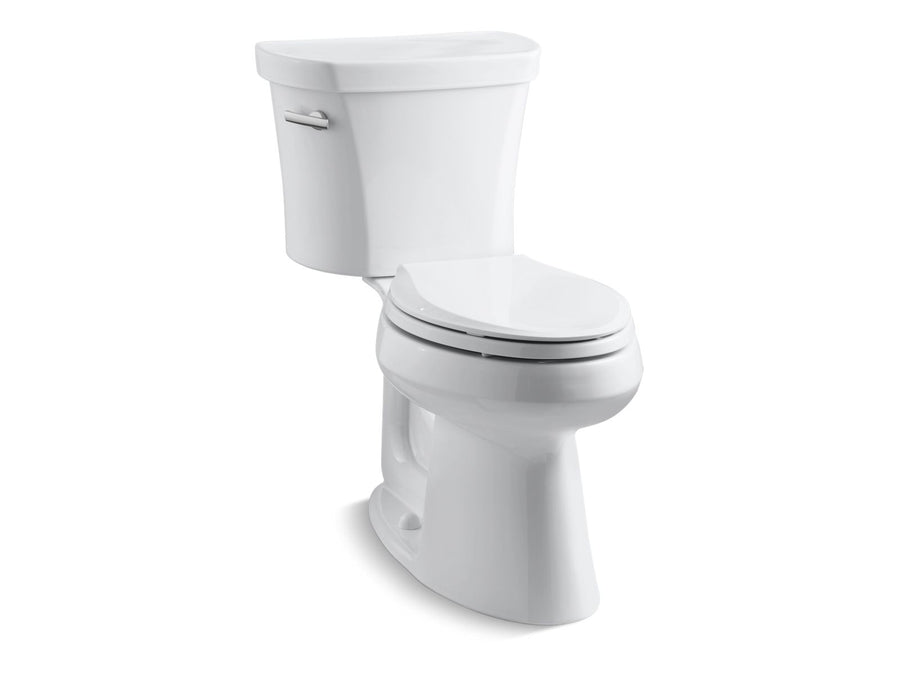 Highline Comfort Height Elongated 1.28 gpf Two-Piece Toilet in White with 14' Rough-In - Tank Cover Locks