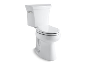 Highline Comfort Height Elongated 1.28 gpf Two-Piece Toilet in White - Tank Cover Locks