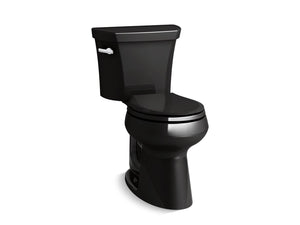 Highline Comfort Height Round 1.28 gpf Two-Piece Toilet in Black Black