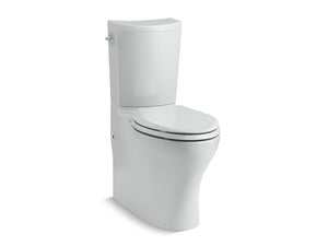 Persuade Curv Comfort Height Elongated 1.0 gpf & 1.6 gpf Dual-Flush Two-Piece Toilet in Ice Grey with Left Hand Trip Lever