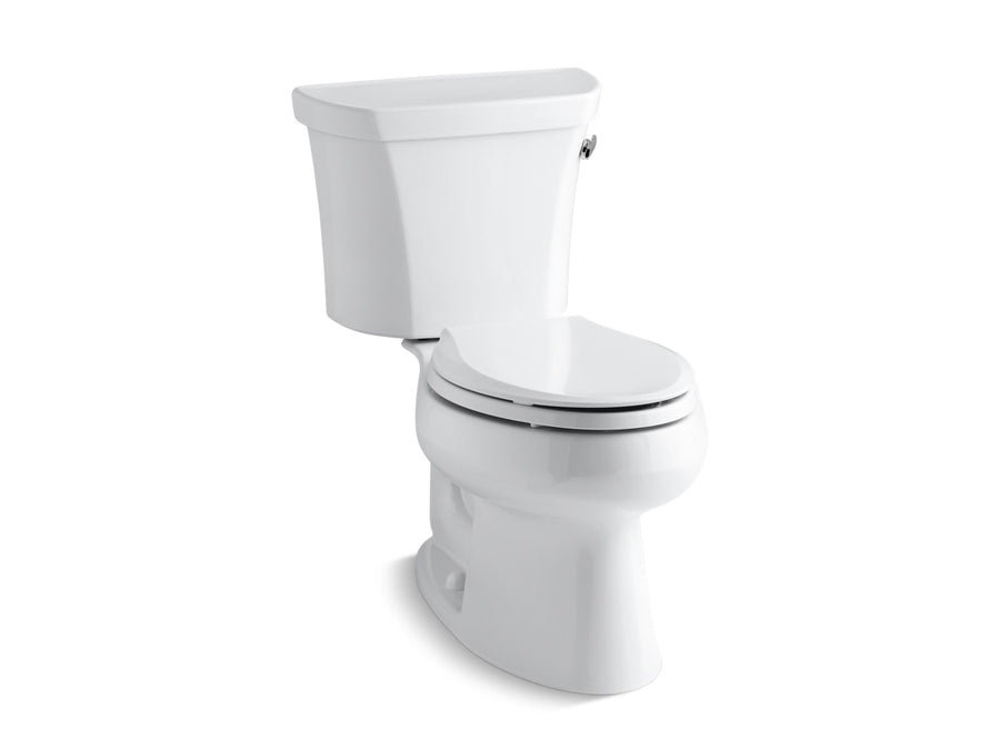 Wellworth Elongated 1.28 gpf T Right-Handed Trip Lever Two-Piece Toilet in White with Insulated Tank