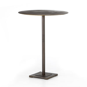 Element Bar Height Table in Aged Brass & Acid Etched Aged Brass (32' x 32' x 41.5')