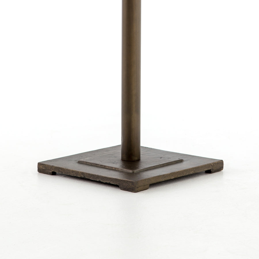 Element Bar Height Table in Aged Brass & Acid Etched Aged Brass (32' x 32' x 41.5')