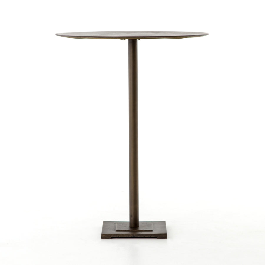 Element Bar Height Table in Aged Brass & Acid Etched Aged Brass (32' x 32' x 41.5')