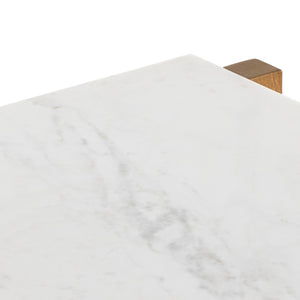Merritt Counter Height Table in Auburn Mango & Honed White Marble (70' x 26' x 36')