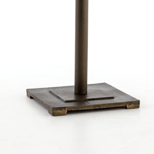 Element Counter Height Table in Aged Brass & Acid Etched Aged Brass (32' x 32' x 36')