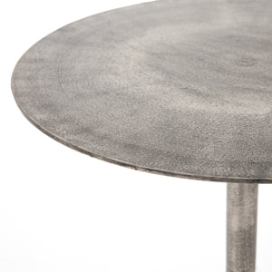 Marlow Counter Height Table in Raw Antique Nickel (32' x 32' x 36')