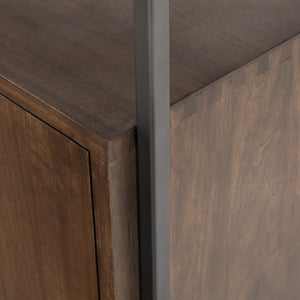 Fulton Modular Wide Bookcase in Natural Iron & Auburn Poplar (35' x 17' x 83')