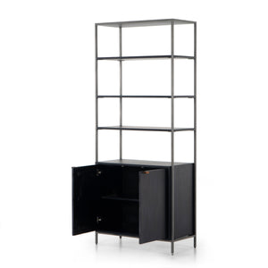 Fulton Modular Bookcase in Natural Iron & Black Wash Poplar (35' x 17' x 83')