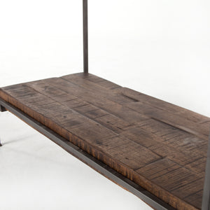 Harmon Bookcase in Weathered Hickory & Gunmetal (39' x 16' x 83')