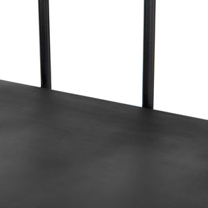 Rockwell Bookcase in Distressed Iron & Brass Patina (63' x 16.5' x 71')