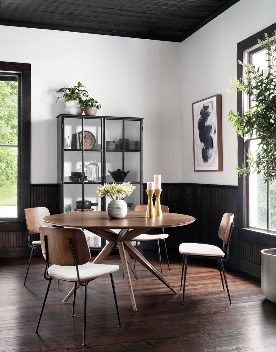 Hughes Dining Chair in Acorn Veneer & Dark Rustic Black (20' x 21.25' x 32')