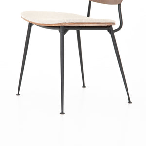 Hughes Dining Chair in Acorn Veneer & Dark Rustic Black (20' x 21.25' x 32')