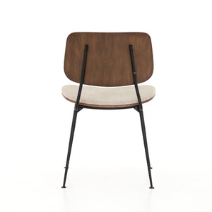 Hughes Dining Chair in Acorn Veneer & Dark Rustic Black (20' x 21.25' x 32')