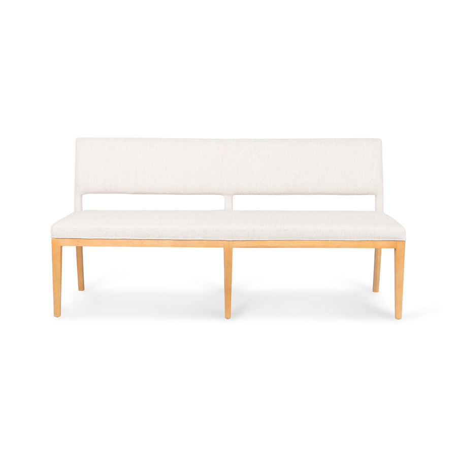 Irondale Dining Bench in Avant Natural & Smoked Drift Oak (70.75' x 22.25' x 34.75')