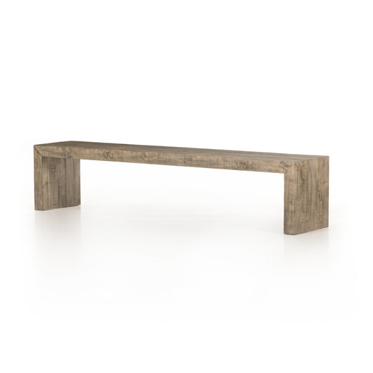 Sierra Dining Bench in Weathered Wheat (84.75" x 16" x 18")
