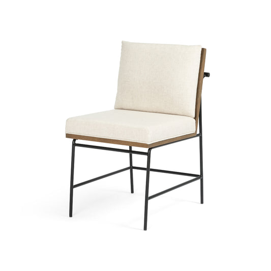 Westgate Dining Chair in Amber Oak & Midnight Iron (19.75" x 25.5" x 35")
