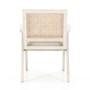 Irondale Dining Chair in Natural Cane & Distressed Cream (24.5' x 25.75' x 33')