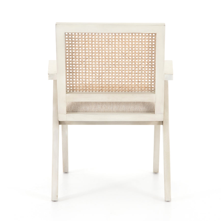 Irondale Dining Chair in Natural Cane & Distressed Cream (24.5' x 25.75' x 33')